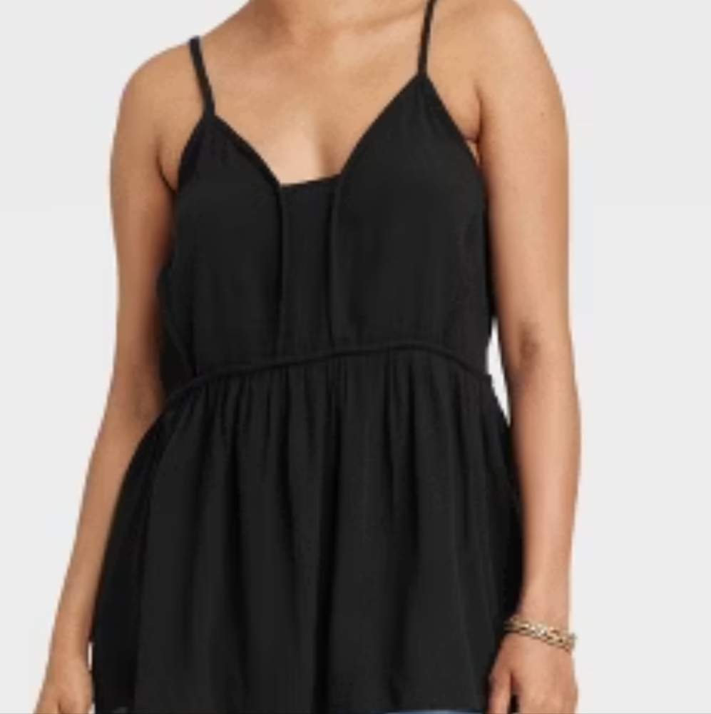 5/$25 Knox Rose Spaghetti Strap Peplum Top